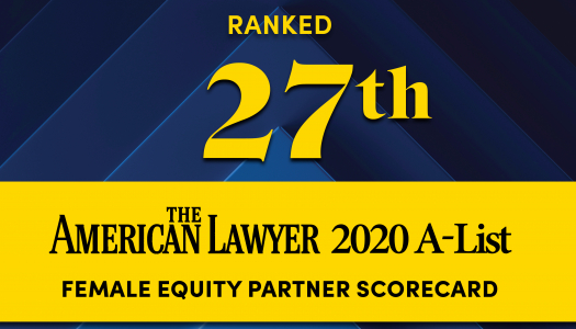 Ranked 27th 
The American Lawyer 2020 A-List banner